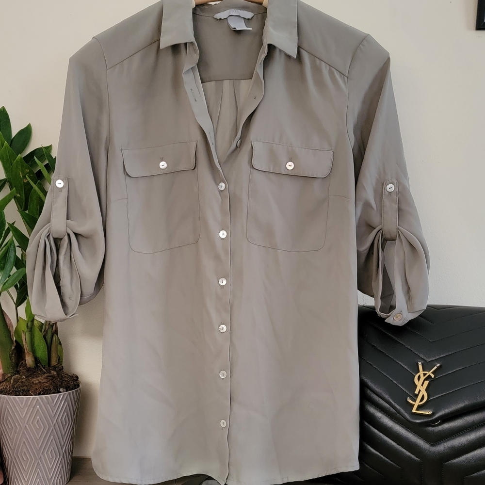 Grey H&M Blouse